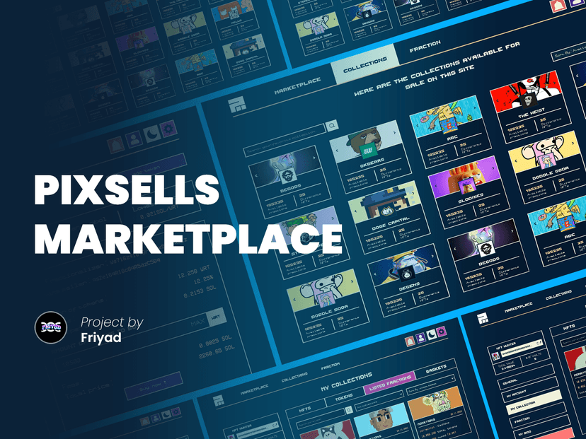 Portfolio Project of Riyad Hossain: Pixsels Marketplace