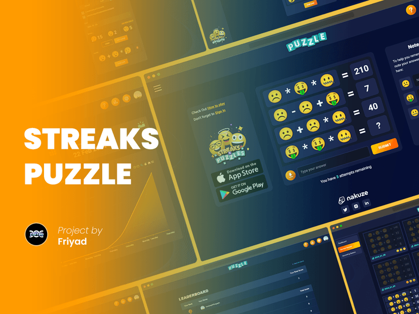 Portfolio Project of Riyad Hossain: Streaks Puzzle